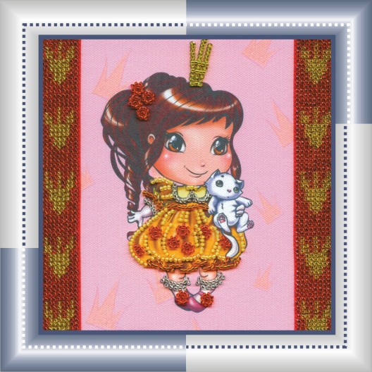 Mini Bead embroidery kit Estelle, AM-011 by Abris Art - buy online! ✿ Fast delivery ✿ Factory price ✿ Wholesale and retail ✿ Purchase Sets-mini-for embroidery with beads on canvas