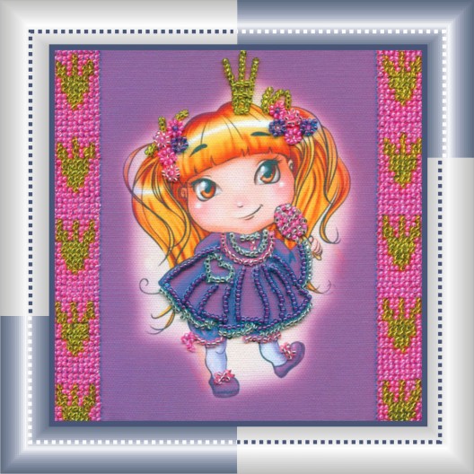 Mini Bead embroidery kit Fiona, AM-019 by Abris Art - buy online! ✿ Fast delivery ✿ Factory price ✿ Wholesale and retail ✿ Purchase Sets-mini-for embroidery with beads on canvas