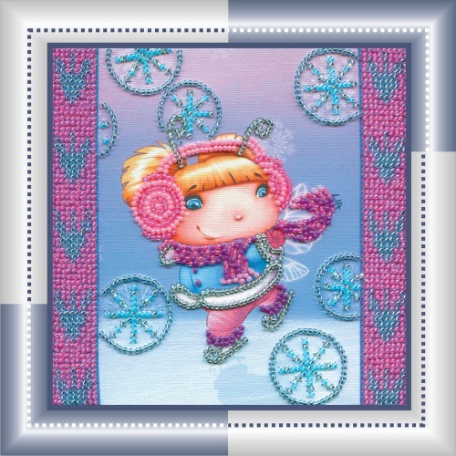 Snow Angel, AM-020 by Abris Art - buy online! ✿ Fast delivery ✿ Factory price ✿ Wholesale and retail ✿ Purchase Sets-mini-for embroidery with beads on canvas