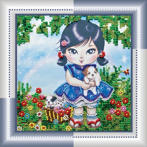 Betty, AM-030 by Abris Art - buy online! ✿ Fast delivery ✿ Factory price ✿ Wholesale and retail ✿ Purchase Sets-mini-for embroidery with beads on canvas