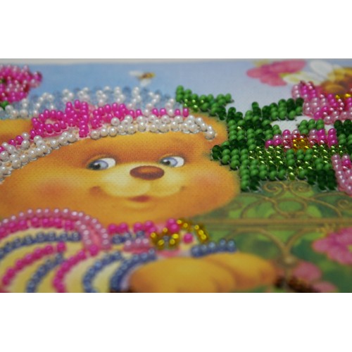 Mini Bead embroidery kit Mothers and daughters, AM-035 by Abris Art - buy online! ✿ Fast delivery ✿ Factory price ✿ Wholesale and retail ✿ Purchase Sets-mini-for embroidery with beads on canvas