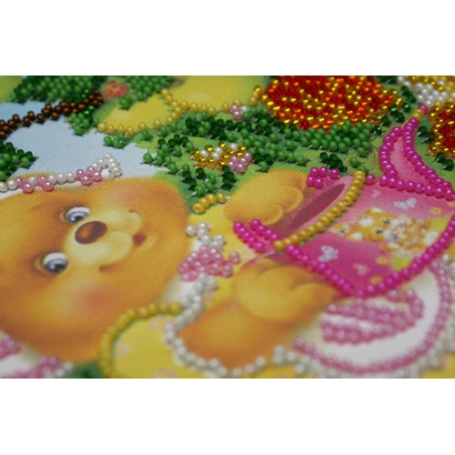 Mini Bead embroidery kit Hostess, AM-036 by Abris Art - buy online! ✿ Fast delivery ✿ Factory price ✿ Wholesale and retail ✿ Purchase Sets-mini-for embroidery with beads on canvas