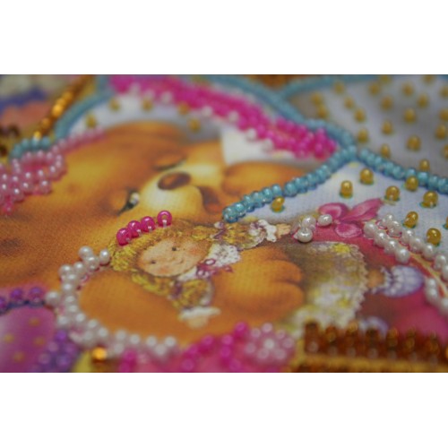 Mini Bead embroidery kit Nighty night, AM-040 by Abris Art - buy online! ✿ Fast delivery ✿ Factory price ✿ Wholesale and retail ✿ Purchase Sets-mini-for embroidery with beads on canvas