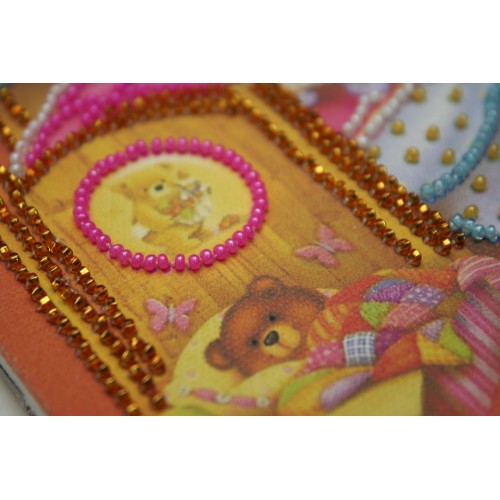 Mini Bead embroidery kit Nighty night, AM-040 by Abris Art - buy online! ✿ Fast delivery ✿ Factory price ✿ Wholesale and retail ✿ Purchase Sets-mini-for embroidery with beads on canvas