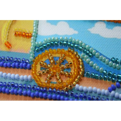 Mini Bead embroidery kit Funny company, AM-041 by Abris Art - buy online! ✿ Fast delivery ✿ Factory price ✿ Wholesale and retail ✿ Purchase Sets-mini-for embroidery with beads on canvas