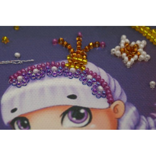 Mini Bead embroidery kit Moonlight dreamer, AM-043 by Abris Art - buy online! ✿ Fast delivery ✿ Factory price ✿ Wholesale and retail ✿ Purchase Sets-mini-for embroidery with beads on canvas