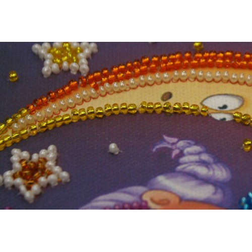 Mini Bead embroidery kit Moonlight dreamer, AM-043 by Abris Art - buy online! ✿ Fast delivery ✿ Factory price ✿ Wholesale and retail ✿ Purchase Sets-mini-for embroidery with beads on canvas