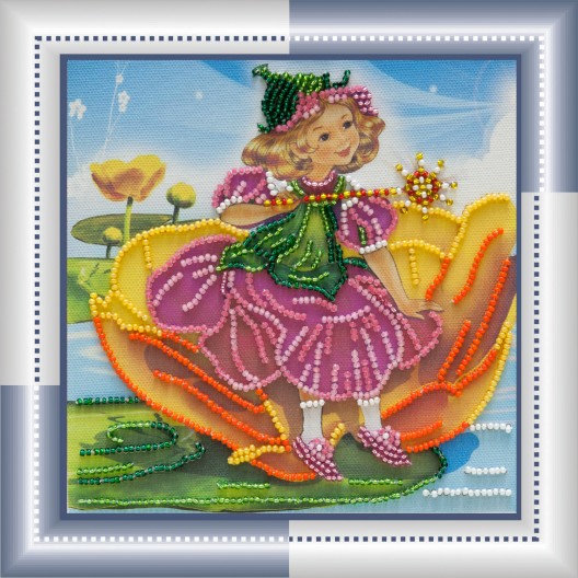 Mini Bead embroidery kit Young magician, AM-047 by Abris Art - buy online! ✿ Fast delivery ✿ Factory price ✿ Wholesale and retail ✿ Purchase Sets-mini-for embroidery with beads on canvas