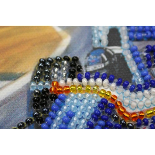 Mini Bead embroidery kit BMW F-1, AM-051 by Abris Art - buy online! ✿ Fast delivery ✿ Factory price ✿ Wholesale and retail ✿ Purchase Sets-mini-for embroidery with beads on canvas