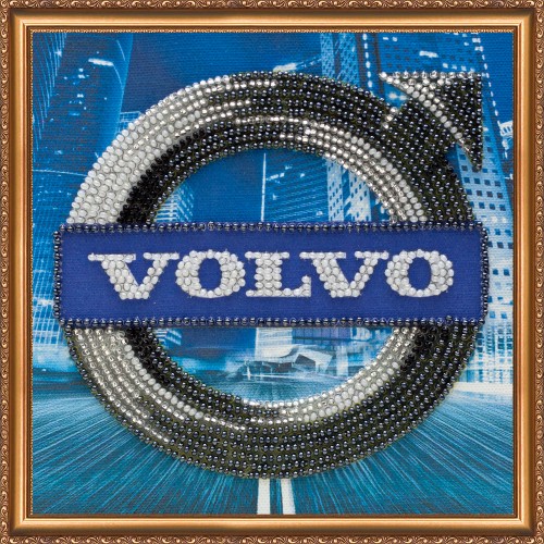 Mini Bead embroidery kit VOLVO, AM-061 by Abris Art - buy online! ✿ Fast delivery ✿ Factory price ✿ Wholesale and retail ✿ Purchase Sets-mini-for embroidery with beads on canvas