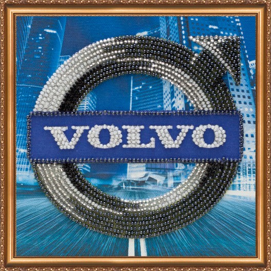 Mini Bead embroidery kit VOLVO, AM-061 by Abris Art - buy online! ✿ Fast delivery ✿ Factory price ✿ Wholesale and retail ✿ Purchase Sets-mini-for embroidery with beads on canvas