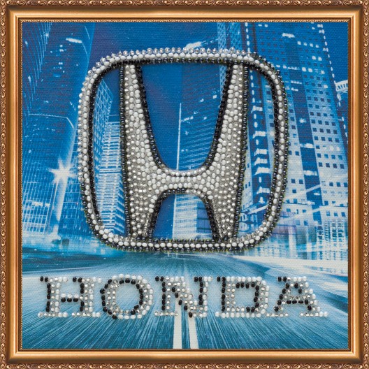 Mini Bead embroidery kit HONDA, AM-063 by Abris Art - buy online! ✿ Fast delivery ✿ Factory price ✿ Wholesale and retail ✿ Purchase Sets-mini-for embroidery with beads on canvas