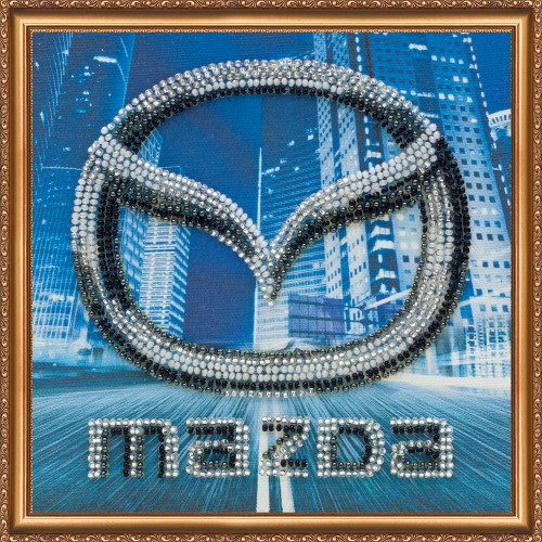 Mini Bead embroidery kit MAZDA, AM-064 by Abris Art - buy online! ✿ Fast delivery ✿ Factory price ✿ Wholesale and retail ✿ Purchase Sets-mini-for embroidery with beads on canvas