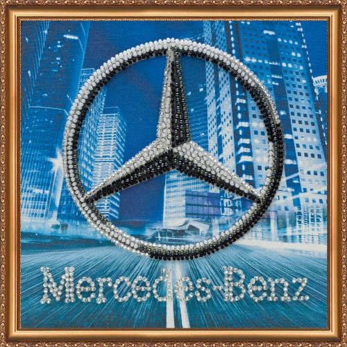 Mini Bead embroidery kit Mercedes-Benz, AM-067 by Abris Art - buy online! ✿ Fast delivery ✿ Factory price ✿ Wholesale and retail ✿ Purchase Sets-mini-for embroidery with beads on canvas