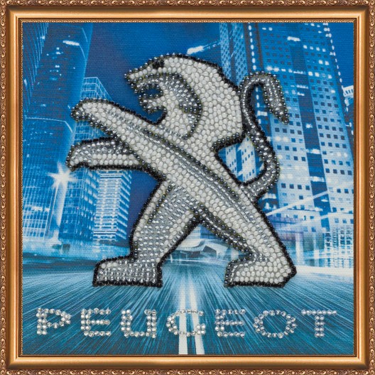 Mini Bead embroidery kit PEUGEOT, AM-068 by Abris Art - buy online! ✿ Fast delivery ✿ Factory price ✿ Wholesale and retail ✿ Purchase Sets-mini-for embroidery with beads on canvas