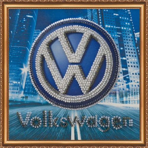 Mini Bead embroidery kit Volkswagen, AM-069 by Abris Art - buy online! ✿ Fast delivery ✿ Factory price ✿ Wholesale and retail ✿ Purchase Sets-mini-for embroidery with beads on canvas