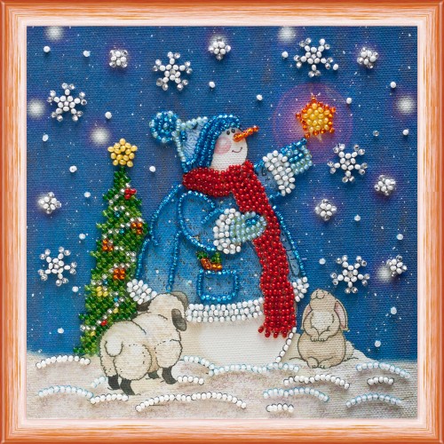 Mini Bead embroidery kit Fairy night, AM-071 by Abris Art - buy online! ✿ Fast delivery ✿ Factory price ✿ Wholesale and retail ✿ Purchase Sets-mini-for embroidery with beads on canvas