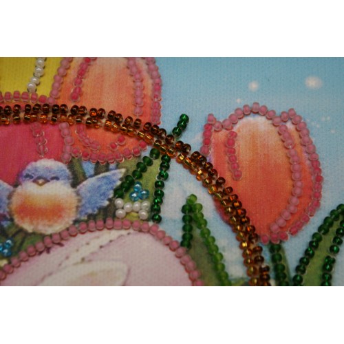 Mini Bead embroidery kit Happy Easter, AM-072 by Abris Art - buy online! ✿ Fast delivery ✿ Factory price ✿ Wholesale and retail ✿ Purchase Sets-mini-for embroidery with beads on canvas