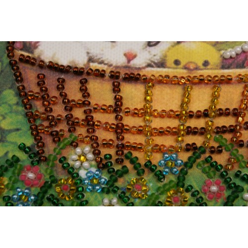 Mini Bead embroidery kit Happy Easter, AM-072 by Abris Art - buy online! ✿ Fast delivery ✿ Factory price ✿ Wholesale and retail ✿ Purchase Sets-mini-for embroidery with beads on canvas