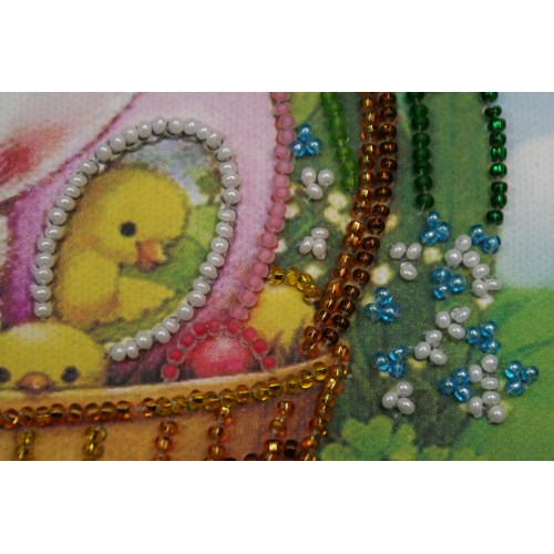 Mini Bead embroidery kit Happy Easter, AM-072 by Abris Art - buy online! ✿ Fast delivery ✿ Factory price ✿ Wholesale and retail ✿ Purchase Sets-mini-for embroidery with beads on canvas