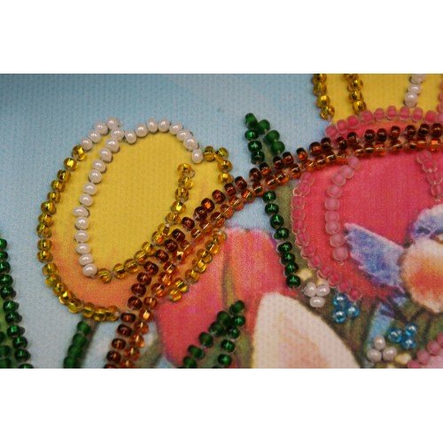 Mini Bead embroidery kit Happy Easter, AM-072 by Abris Art - buy online! ✿ Fast delivery ✿ Factory price ✿ Wholesale and retail ✿ Purchase Sets-mini-for embroidery with beads on canvas