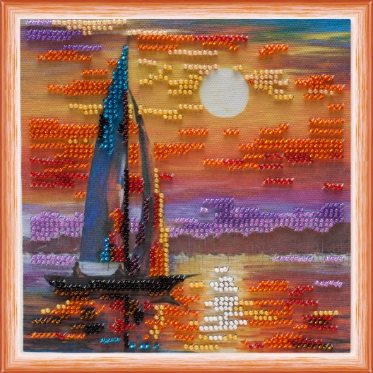 Mini Bead embroidery kit No wind, AM-080 by Abris Art - buy online! ✿ Fast delivery ✿ Factory price ✿ Wholesale and retail ✿ Purchase Sets-mini-for embroidery with beads on canvas