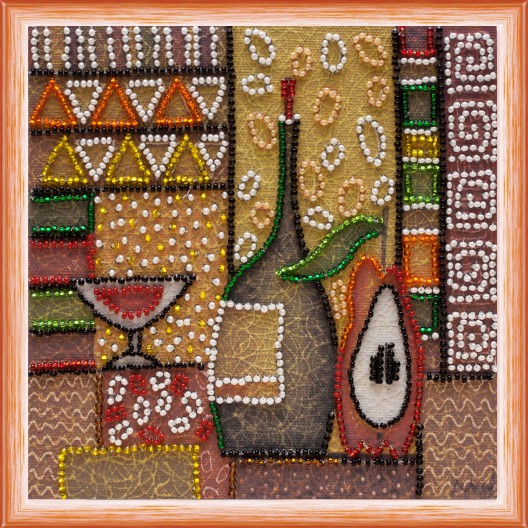 Mini Bead embroidery kit Kitchen – 2, AM-084 by Abris Art - buy online! ✿ Fast delivery ✿ Factory price ✿ Wholesale and retail ✿ Purchase Sets-mini-for embroidery with beads on canvas