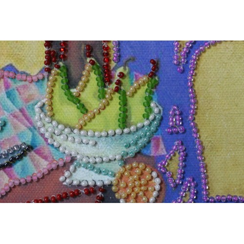 Mini Bead embroidery kit Kitchen – 3, AM-085 by Abris Art - buy online! ✿ Fast delivery ✿ Factory price ✿ Wholesale and retail ✿ Purchase Sets-mini-for embroidery with beads on canvas