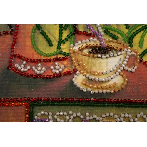 Mini Bead embroidery kit Expresso, AM-086 by Abris Art - buy online! ✿ Fast delivery ✿ Factory price ✿ Wholesale and retail ✿ Purchase Sets-mini-for embroidery with beads on canvas