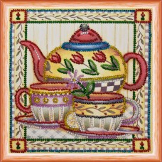 Mini Bead embroidery kit Tea-party