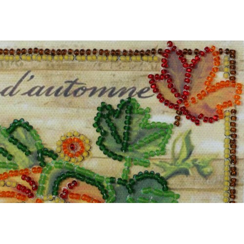 Mini Bead embroidery kit Autumn queen, AM-090 by Abris Art - buy online! ✿ Fast delivery ✿ Factory price ✿ Wholesale and retail ✿ Purchase Sets-mini-for embroidery with beads on canvas