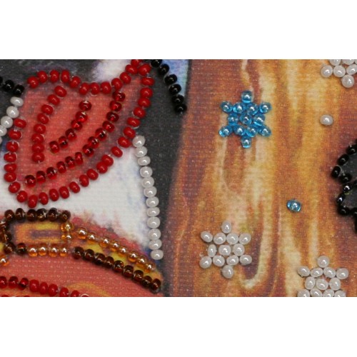 Mini Bead embroidery kit Woodpecker, AM-094 by Abris Art - buy online! ✿ Fast delivery ✿ Factory price ✿ Wholesale and retail ✿ Purchase Sets-mini-for embroidery with beads on canvas