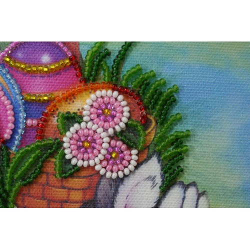 Mini Bead embroidery kit Easter party, AM-095 by Abris Art - buy online! ✿ Fast delivery ✿ Factory price ✿ Wholesale and retail ✿ Purchase Sets-mini-for embroidery with beads on canvas