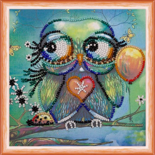 Mini Bead embroidery kit Muse, AM-110 by Abris Art - buy online! ✿ Fast delivery ✿ Factory price ✿ Wholesale and retail ✿ Purchase Sets-mini-for embroidery with beads on canvas