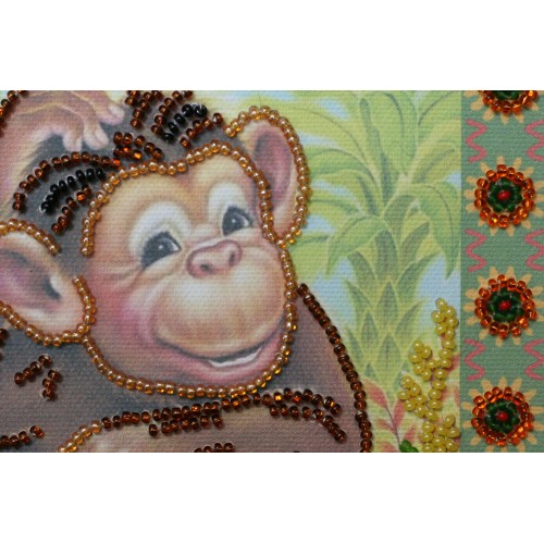 Mini Bead embroidery kit In Jungle, AM-115 by Abris Art - buy online! ✿ Fast delivery ✿ Factory price ✿ Wholesale and retail ✿ Purchase Sets-mini-for embroidery with beads on canvas