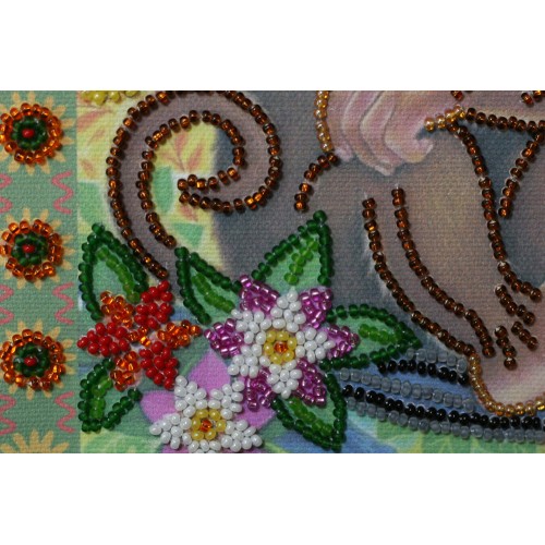 Mini Bead embroidery kit In Jungle, AM-115 by Abris Art - buy online! ✿ Fast delivery ✿ Factory price ✿ Wholesale and retail ✿ Purchase Sets-mini-for embroidery with beads on canvas