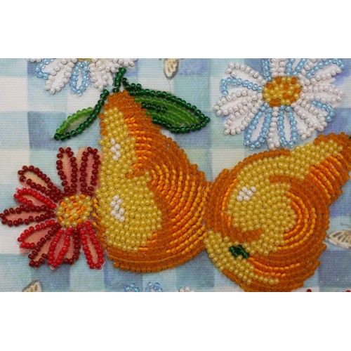 Mini Bead embroidery kit The summer pears, AM-118 by Abris Art - buy online! ✿ Fast delivery ✿ Factory price ✿ Wholesale and retail ✿ Purchase Sets-mini-for embroidery with beads on canvas