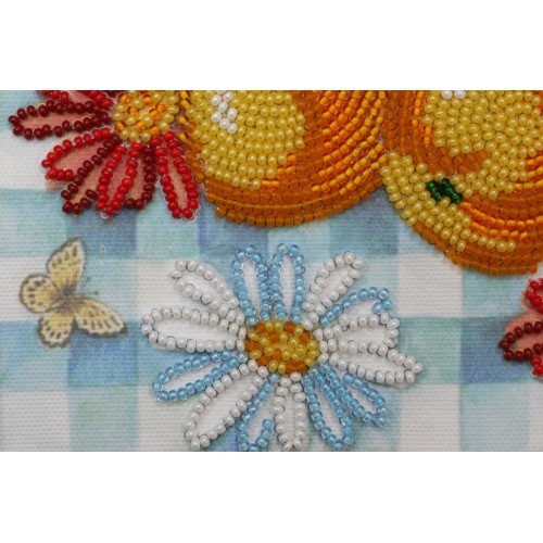 Mini Bead embroidery kit The summer pears, AM-118 by Abris Art - buy online! ✿ Fast delivery ✿ Factory price ✿ Wholesale and retail ✿ Purchase Sets-mini-for embroidery with beads on canvas