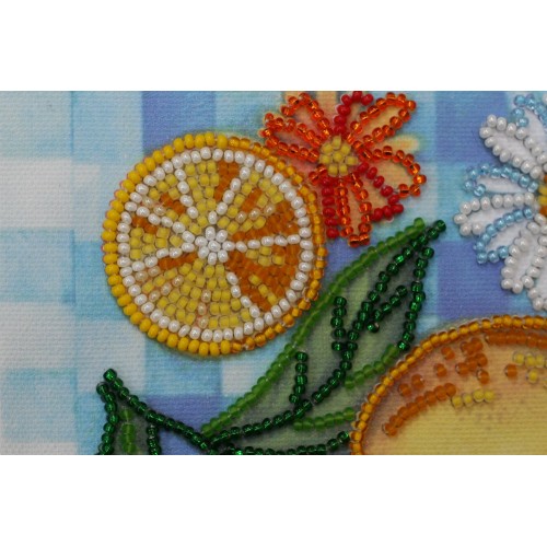 Mini Bead embroidery kit The summer limons, AM-119 by Abris Art - buy online! ✿ Fast delivery ✿ Factory price ✿ Wholesale and retail ✿ Purchase Sets-mini-for embroidery with beads on canvas