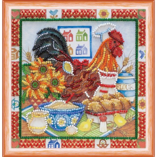 Mini Bead embroidery kit Hospitality, AM-122 by Abris Art - buy online! ✿ Fast delivery ✿ Factory price ✿ Wholesale and retail ✿ Purchase Sets-mini-for embroidery with beads on canvas