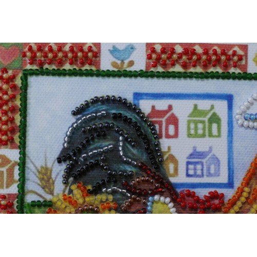 Mini Bead embroidery kit Hospitality, AM-122 by Abris Art - buy online! ✿ Fast delivery ✿ Factory price ✿ Wholesale and retail ✿ Purchase Sets-mini-for embroidery with beads on canvas