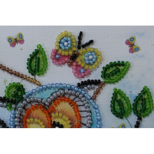 Mini Bead embroidery kit Owl Duet, AM-124 by Abris Art - buy online! ✿ Fast delivery ✿ Factory price ✿ Wholesale and retail ✿ Purchase Sets-mini-for embroidery with beads on canvas