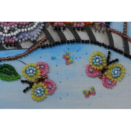 Mini Bead embroidery kit Owl Duet, AM-124 by Abris Art - buy online! ✿ Fast delivery ✿ Factory price ✿ Wholesale and retail ✿ Purchase Sets-mini-for embroidery with beads on canvas