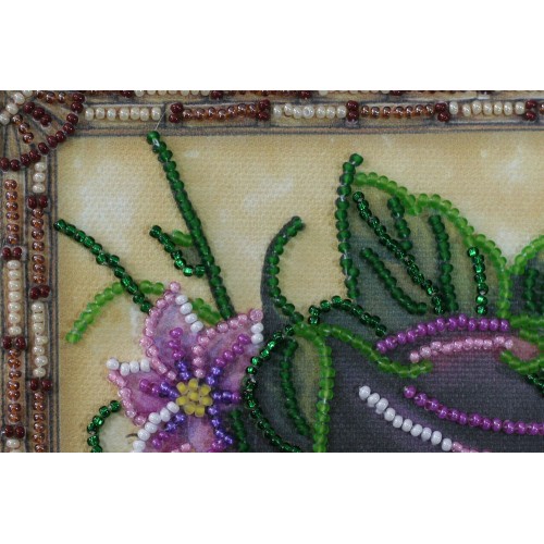 Mini Bead embroidery kit Egg apple, AM-129 by Abris Art - buy online! ✿ Fast delivery ✿ Factory price ✿ Wholesale and retail ✿ Purchase Sets-mini-for embroidery with beads on canvas