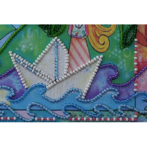 Mini Bead embroidery kit The voice of the stream, AM-138 by Abris Art - buy online! ✿ Fast delivery ✿ Factory price ✿ Wholesale and retail ✿ Purchase Sets-mini-for embroidery with beads on canvas