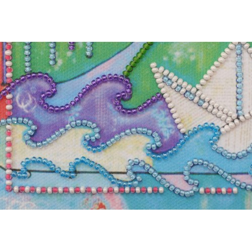 Mini Bead embroidery kit The voice of the stream, AM-138 by Abris Art - buy online! ✿ Fast delivery ✿ Factory price ✿ Wholesale and retail ✿ Purchase Sets-mini-for embroidery with beads on canvas