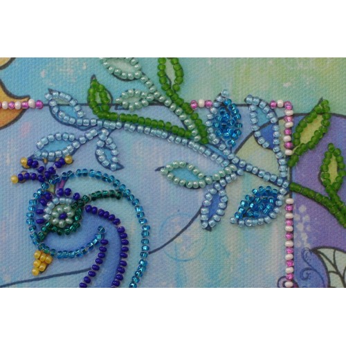 Mini Bead embroidery kit Luck bird, AM-139 by Abris Art - buy online! ✿ Fast delivery ✿ Factory price ✿ Wholesale and retail ✿ Purchase Sets-mini-for embroidery with beads on canvas