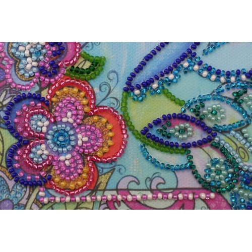 Mini Bead embroidery kit Luck bird, AM-139 by Abris Art - buy online! ✿ Fast delivery ✿ Factory price ✿ Wholesale and retail ✿ Purchase Sets-mini-for embroidery with beads on canvas