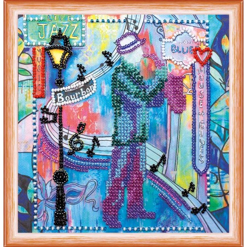 Mini Bead embroidery kit Jazzy, AM-140 by Abris Art - buy online! ✿ Fast delivery ✿ Factory price ✿ Wholesale and retail ✿ Purchase Sets-mini-for embroidery with beads on canvas