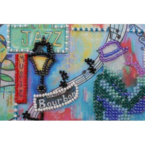 Mini Bead embroidery kit Jazzy, AM-140 by Abris Art - buy online! ✿ Fast delivery ✿ Factory price ✿ Wholesale and retail ✿ Purchase Sets-mini-for embroidery with beads on canvas